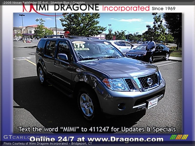Silverton Blue / Graphite 2008 Nissan Pathfinder SE 4x4