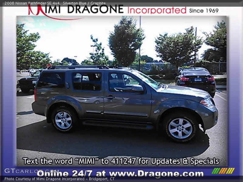 Silverton Blue / Graphite 2008 Nissan Pathfinder SE 4x4