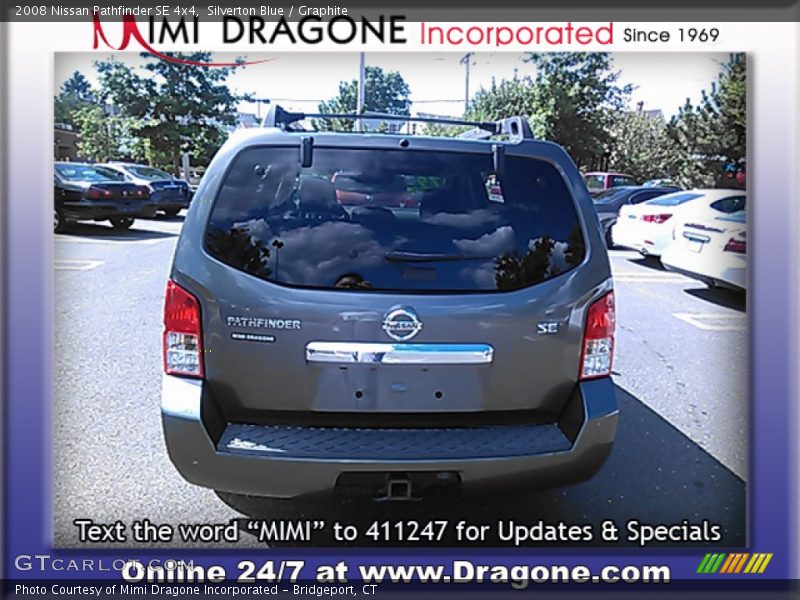 Silverton Blue / Graphite 2008 Nissan Pathfinder SE 4x4