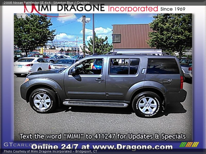 Silverton Blue / Graphite 2008 Nissan Pathfinder SE 4x4