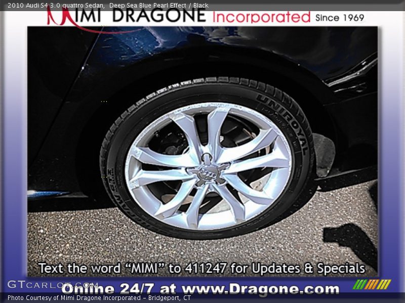 Deep Sea Blue Pearl Effect / Black 2010 Audi S4 3.0 quattro Sedan