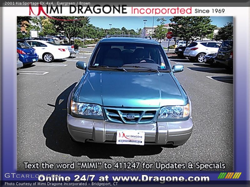 Evergreen / Brown 2001 Kia Sportage EX 4x4