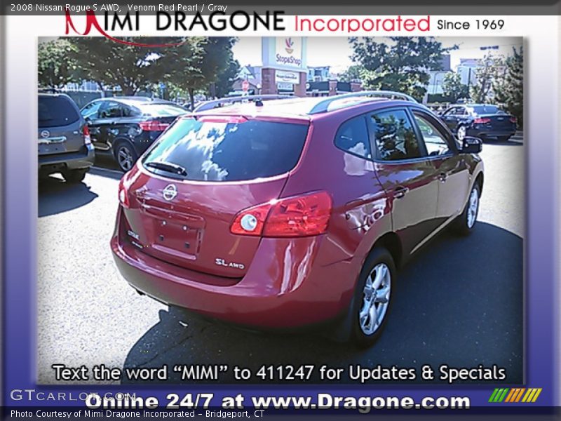 Venom Red Pearl / Gray 2008 Nissan Rogue S AWD