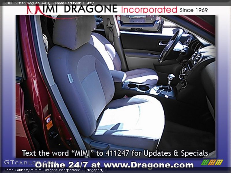 Venom Red Pearl / Gray 2008 Nissan Rogue S AWD