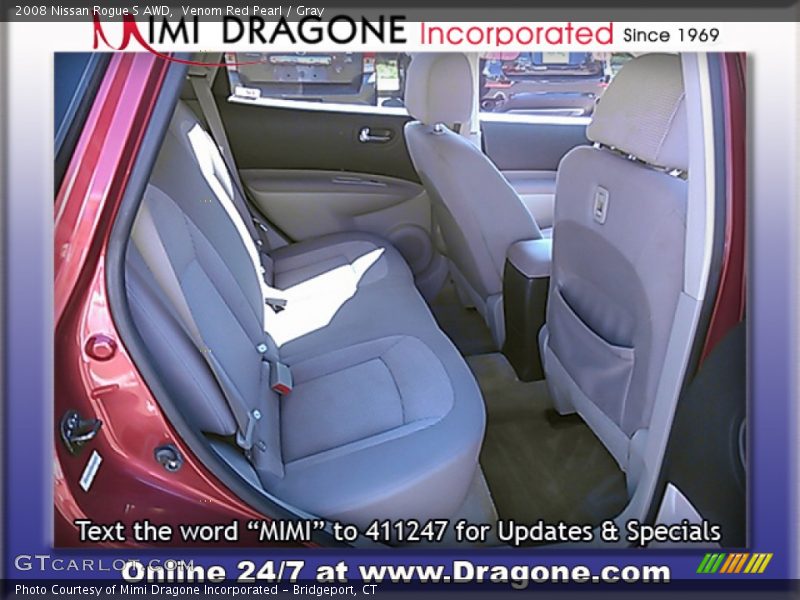 Venom Red Pearl / Gray 2008 Nissan Rogue S AWD
