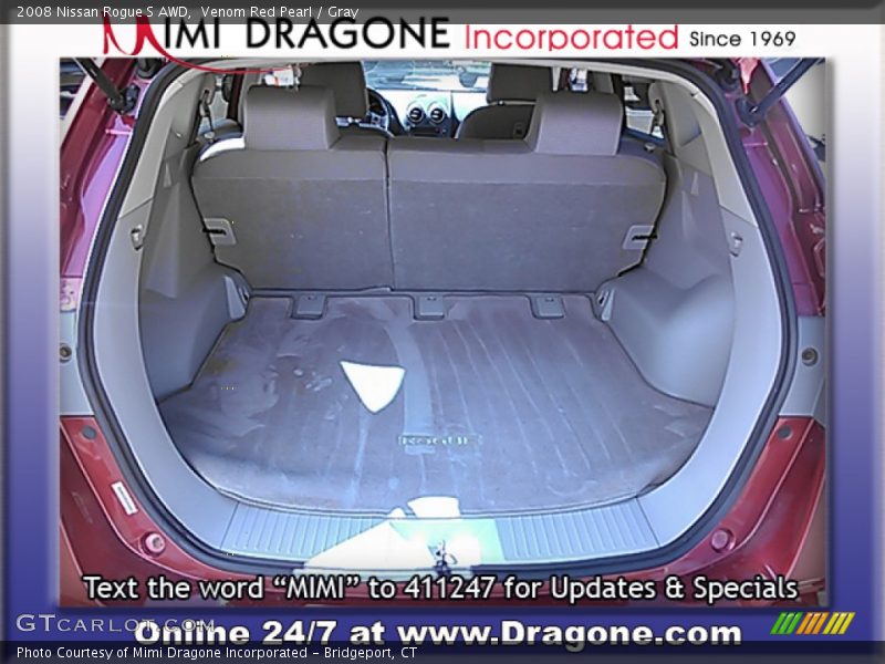 Venom Red Pearl / Gray 2008 Nissan Rogue S AWD