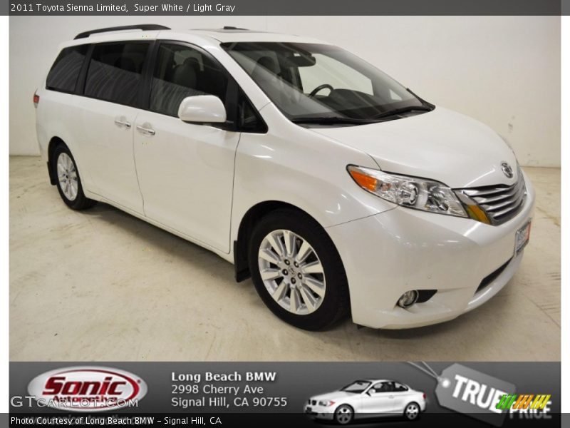 Super White / Light Gray 2011 Toyota Sienna Limited