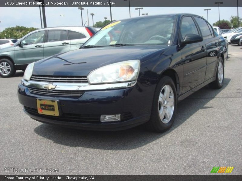 Dark Blue Metallic / Gray 2005 Chevrolet Malibu LT V6 Sedan