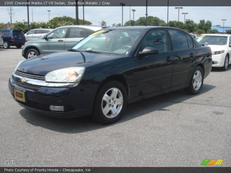 Dark Blue Metallic / Gray 2005 Chevrolet Malibu LT V6 Sedan