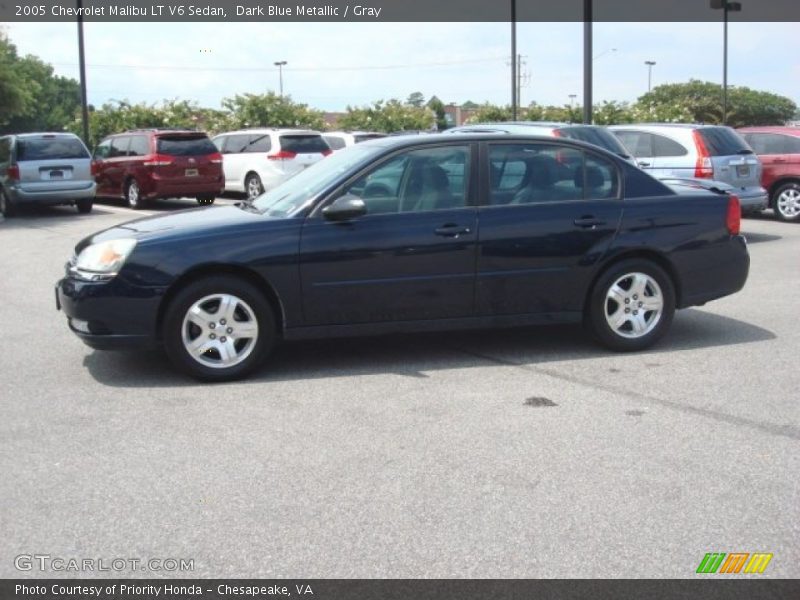 Dark Blue Metallic / Gray 2005 Chevrolet Malibu LT V6 Sedan