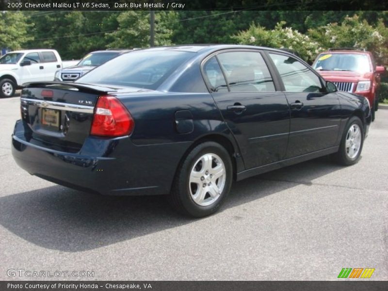 Dark Blue Metallic / Gray 2005 Chevrolet Malibu LT V6 Sedan