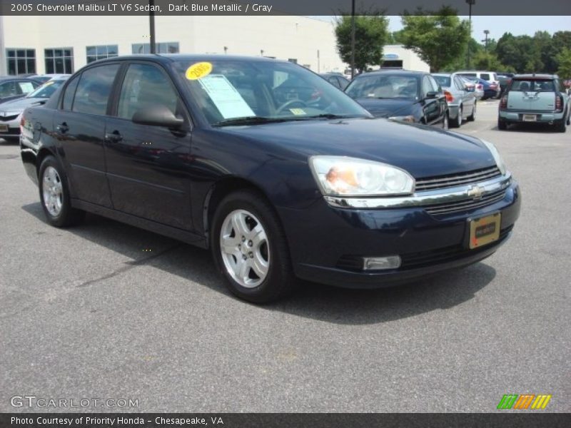 Dark Blue Metallic / Gray 2005 Chevrolet Malibu LT V6 Sedan