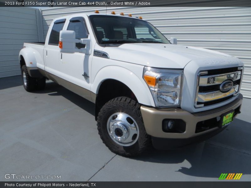 Oxford White / Adobe 2013 Ford F350 Super Duty Lariat Crew Cab 4x4 Dually