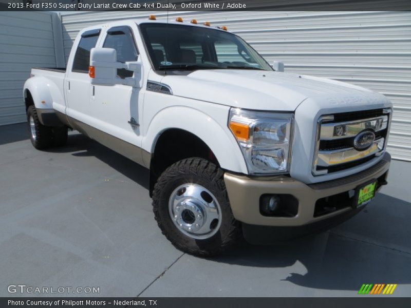 Oxford White / Adobe 2013 Ford F350 Super Duty Lariat Crew Cab 4x4 Dually