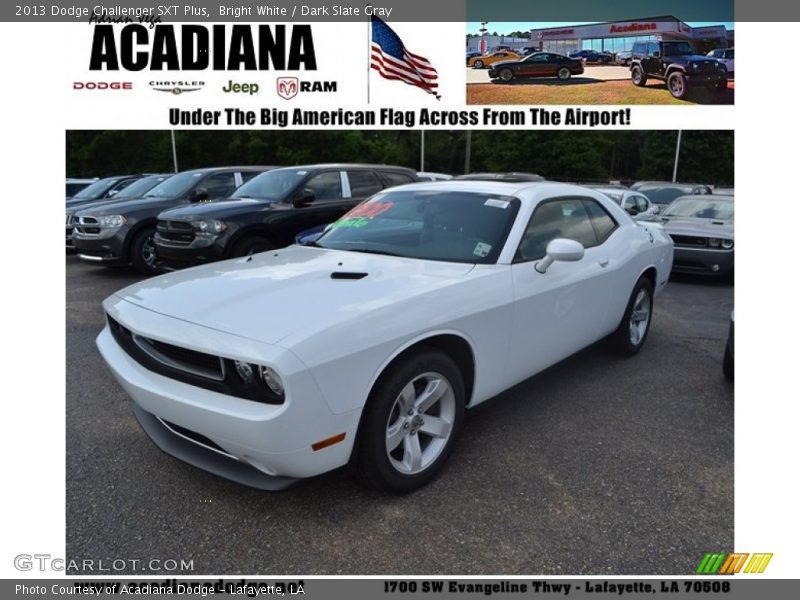 Bright White / Dark Slate Gray 2013 Dodge Challenger SXT Plus