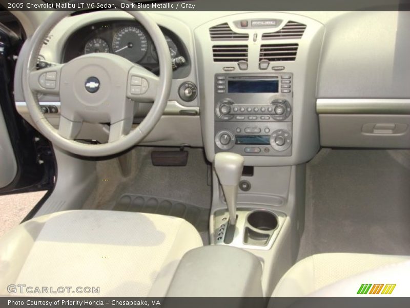 Dark Blue Metallic / Gray 2005 Chevrolet Malibu LT V6 Sedan