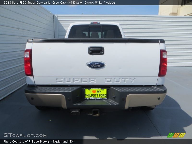 Oxford White / Adobe 2013 Ford F350 Super Duty Lariat Crew Cab 4x4 Dually