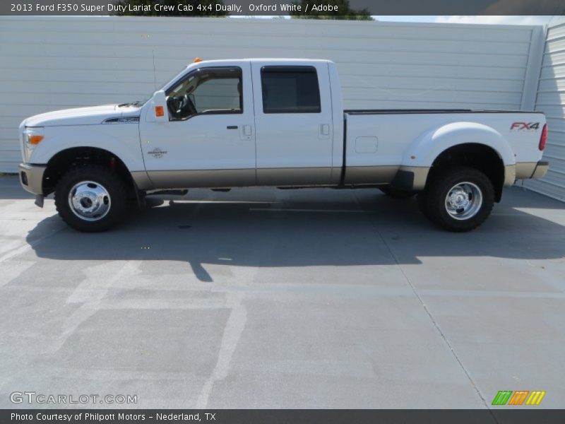 Oxford White / Adobe 2013 Ford F350 Super Duty Lariat Crew Cab 4x4 Dually