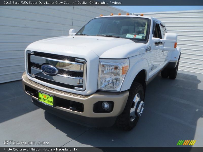Oxford White / Adobe 2013 Ford F350 Super Duty Lariat Crew Cab 4x4 Dually