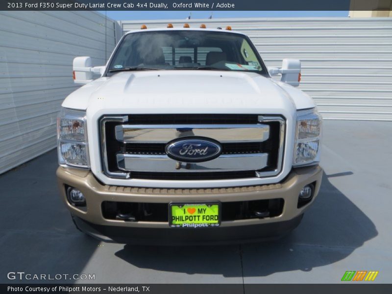 Oxford White / Adobe 2013 Ford F350 Super Duty Lariat Crew Cab 4x4 Dually