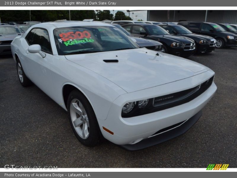 Bright White / Dark Slate Gray 2013 Dodge Challenger SXT Plus