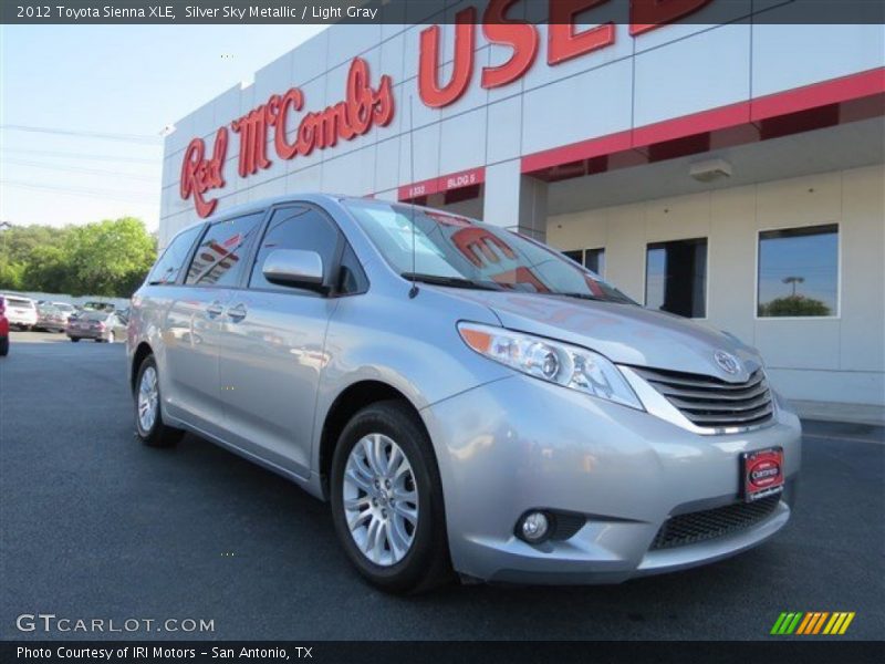 Silver Sky Metallic / Light Gray 2012 Toyota Sienna XLE