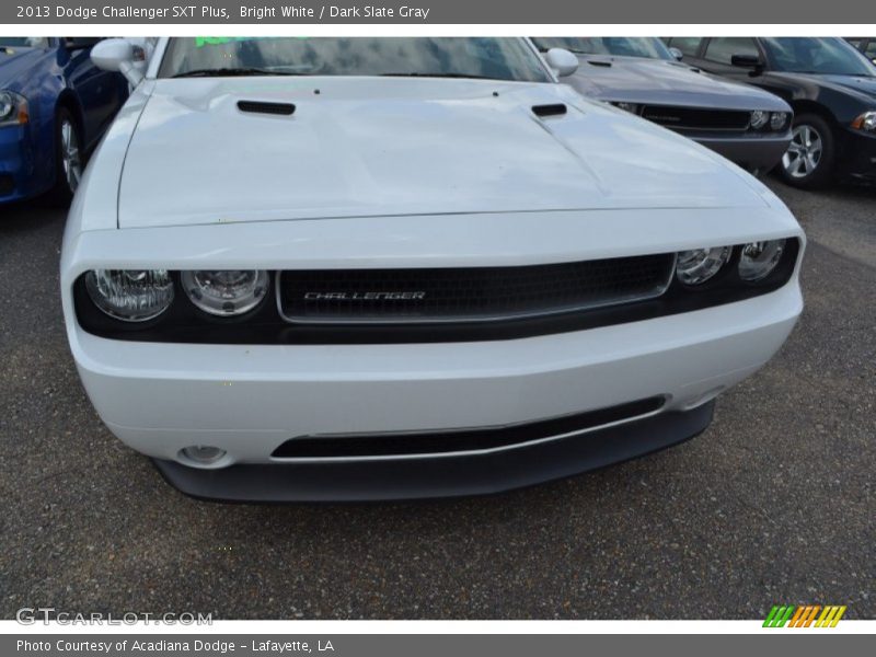 Bright White / Dark Slate Gray 2013 Dodge Challenger SXT Plus