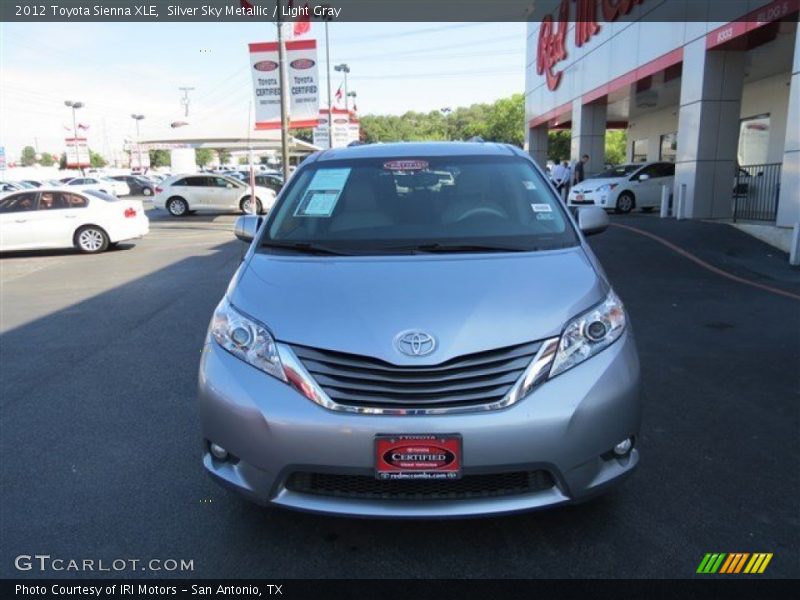 Silver Sky Metallic / Light Gray 2012 Toyota Sienna XLE