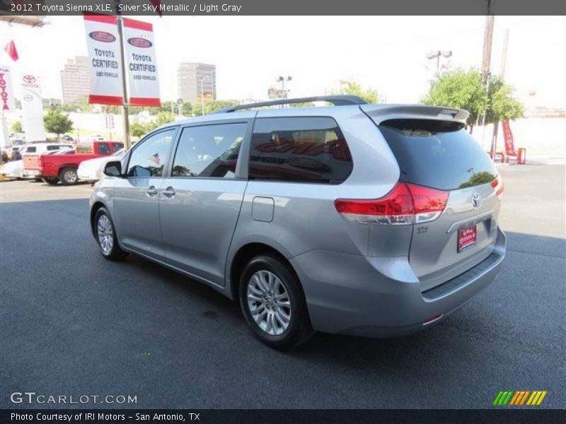 Silver Sky Metallic / Light Gray 2012 Toyota Sienna XLE