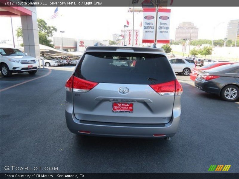 Silver Sky Metallic / Light Gray 2012 Toyota Sienna XLE