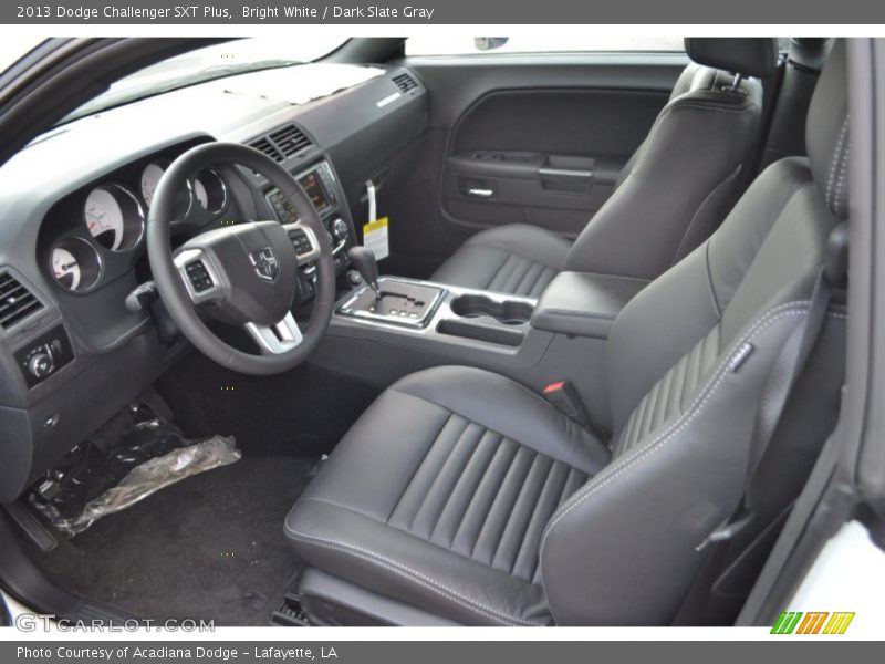 Bright White / Dark Slate Gray 2013 Dodge Challenger SXT Plus