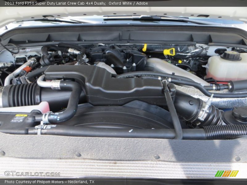 Oxford White / Adobe 2013 Ford F350 Super Duty Lariat Crew Cab 4x4 Dually