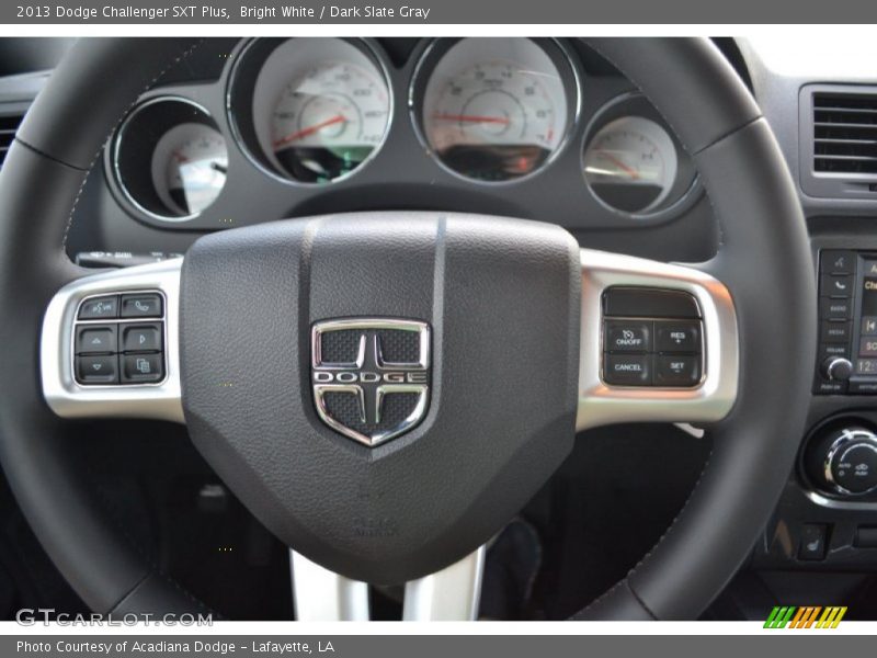 Bright White / Dark Slate Gray 2013 Dodge Challenger SXT Plus