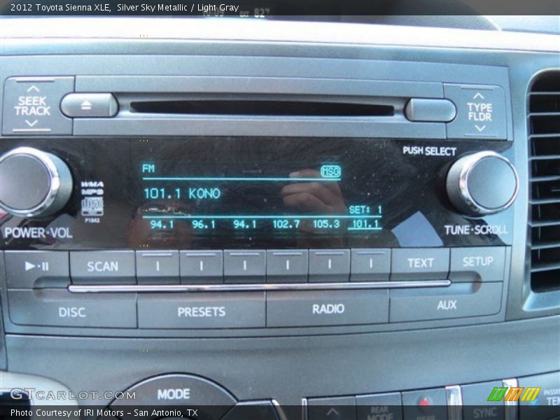 Silver Sky Metallic / Light Gray 2012 Toyota Sienna XLE