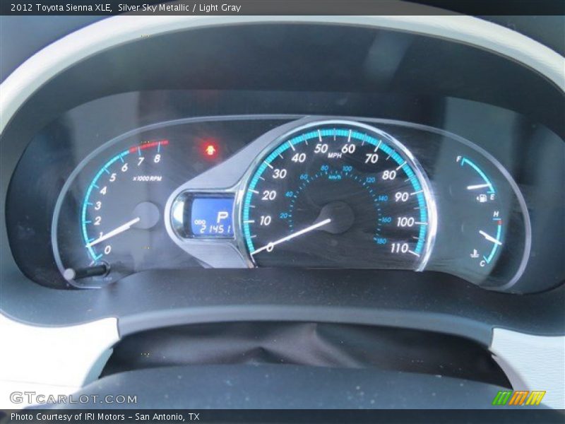 Silver Sky Metallic / Light Gray 2012 Toyota Sienna XLE