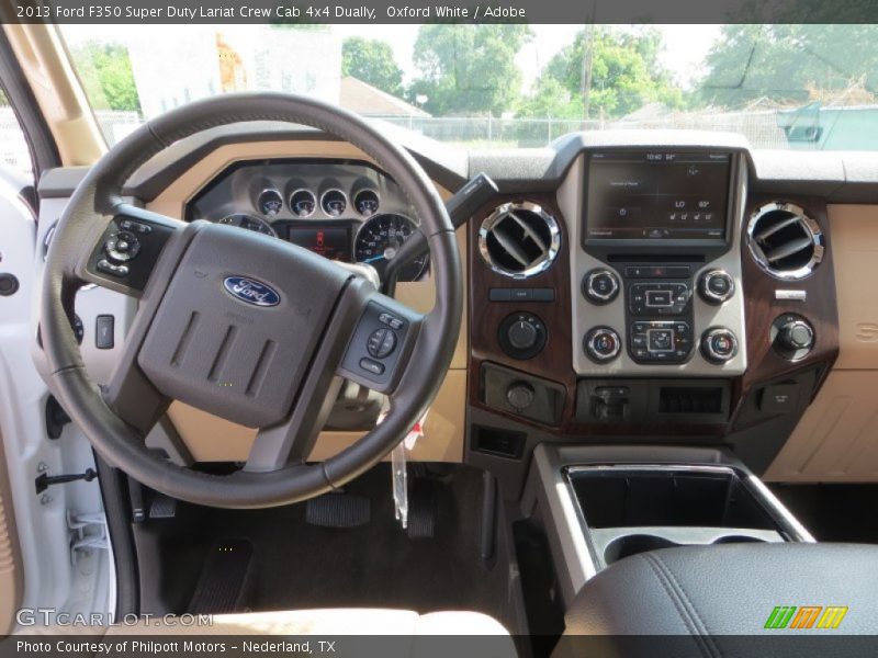 Oxford White / Adobe 2013 Ford F350 Super Duty Lariat Crew Cab 4x4 Dually
