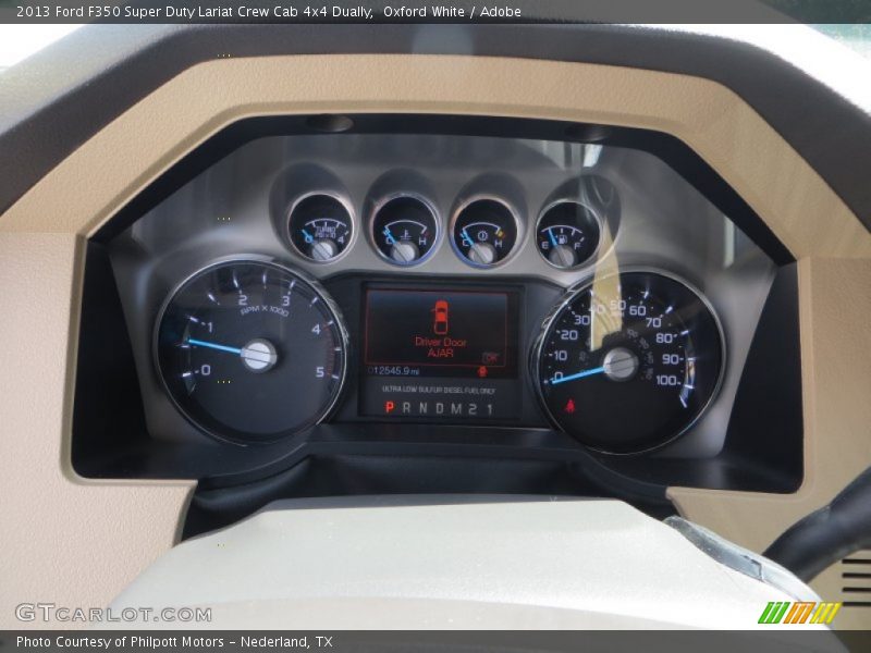 Oxford White / Adobe 2013 Ford F350 Super Duty Lariat Crew Cab 4x4 Dually