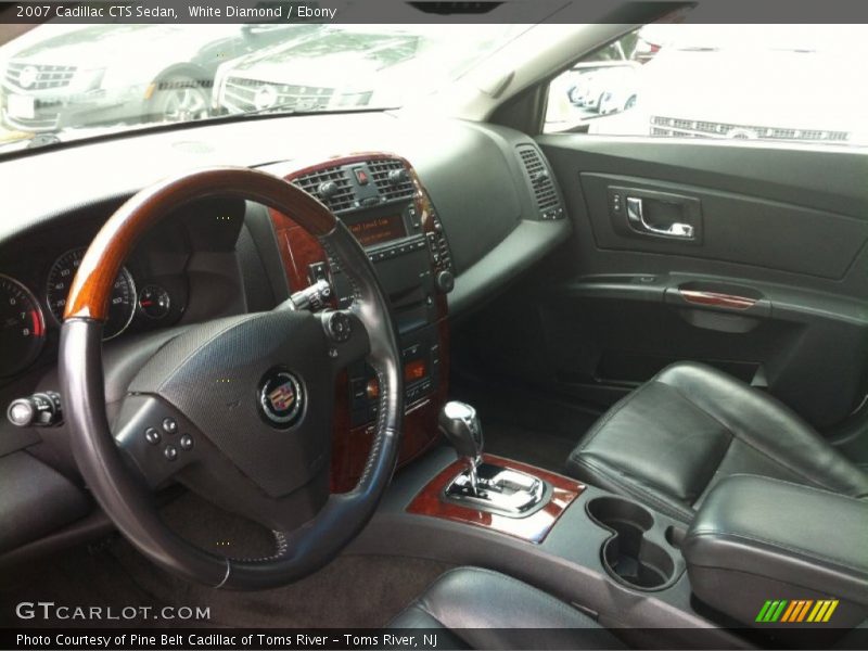 White Diamond / Ebony 2007 Cadillac CTS Sedan