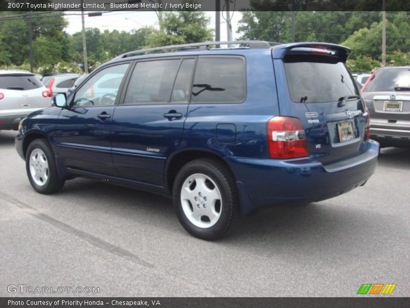 Bluestone Metallic / Ivory Beige 2007 Toyota Highlander Limited