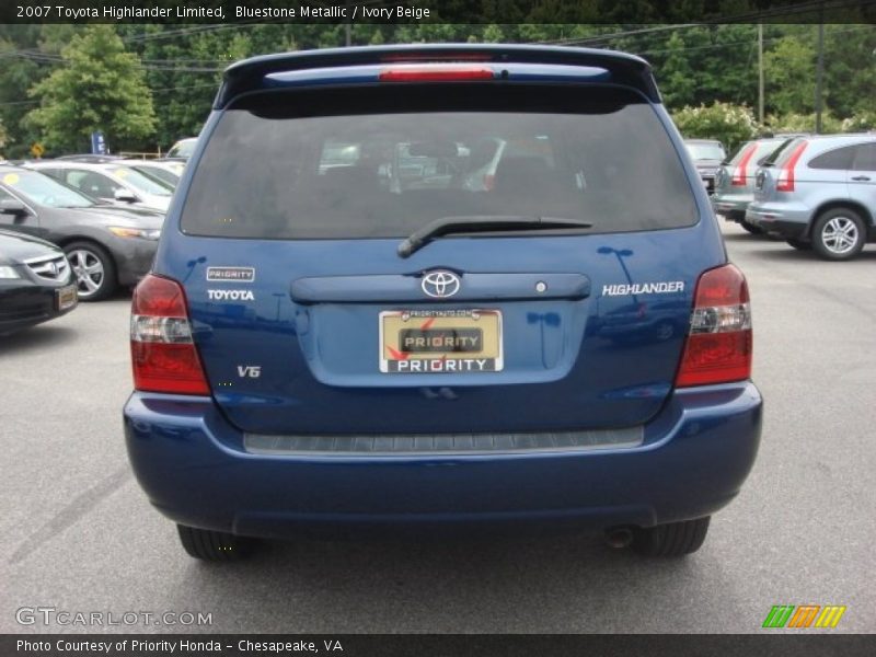 Bluestone Metallic / Ivory Beige 2007 Toyota Highlander Limited
