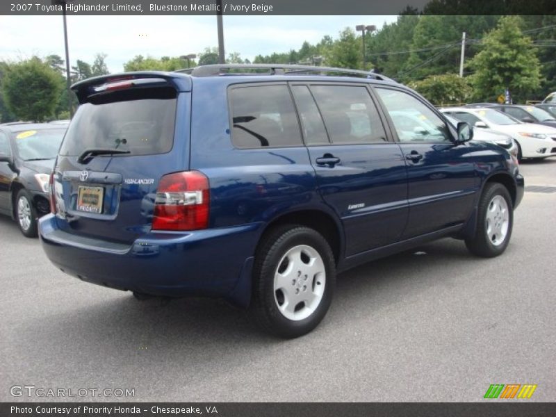 Bluestone Metallic / Ivory Beige 2007 Toyota Highlander Limited