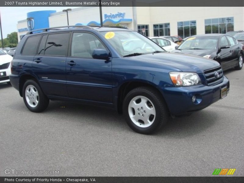 Bluestone Metallic / Ivory Beige 2007 Toyota Highlander Limited