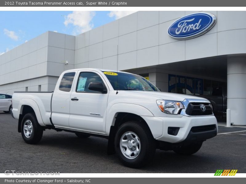 Super White / Graphite 2012 Toyota Tacoma Prerunner Access cab