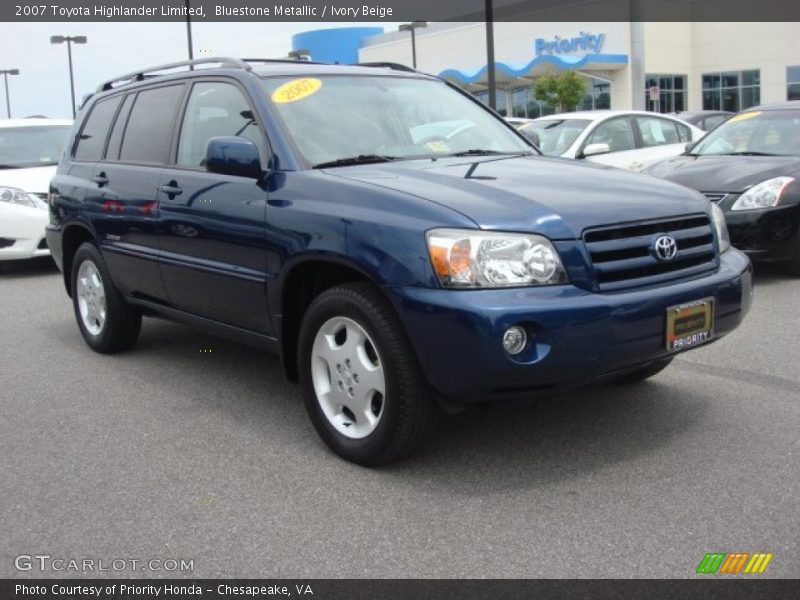 Bluestone Metallic / Ivory Beige 2007 Toyota Highlander Limited