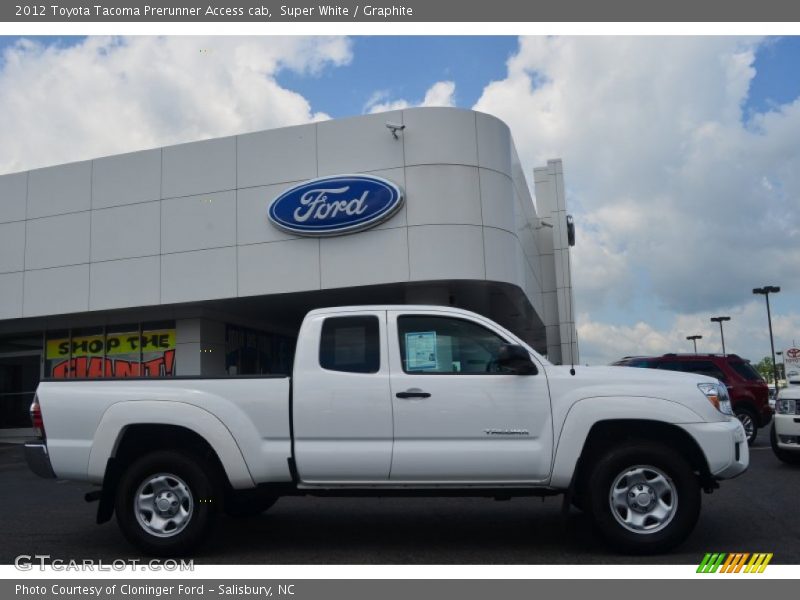 Super White / Graphite 2012 Toyota Tacoma Prerunner Access cab