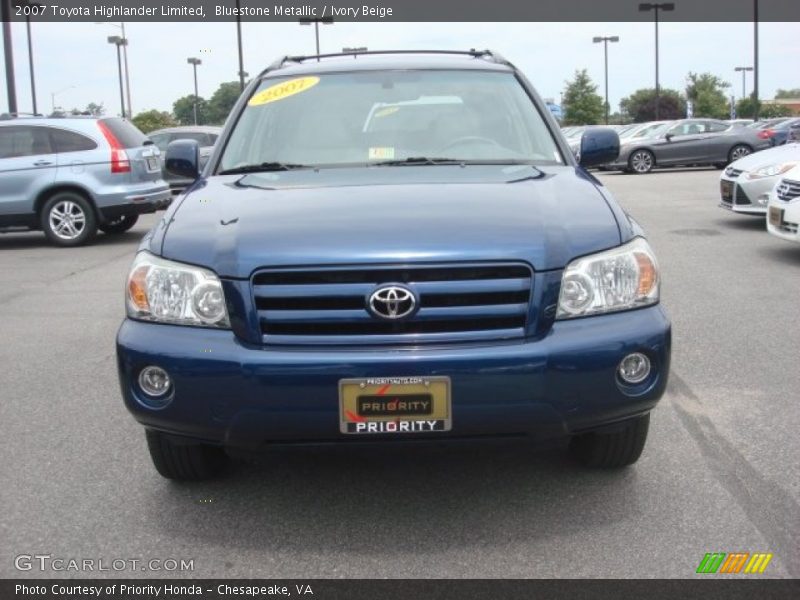 Bluestone Metallic / Ivory Beige 2007 Toyota Highlander Limited
