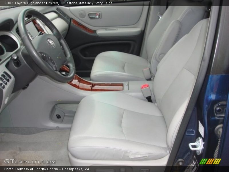 Bluestone Metallic / Ivory Beige 2007 Toyota Highlander Limited