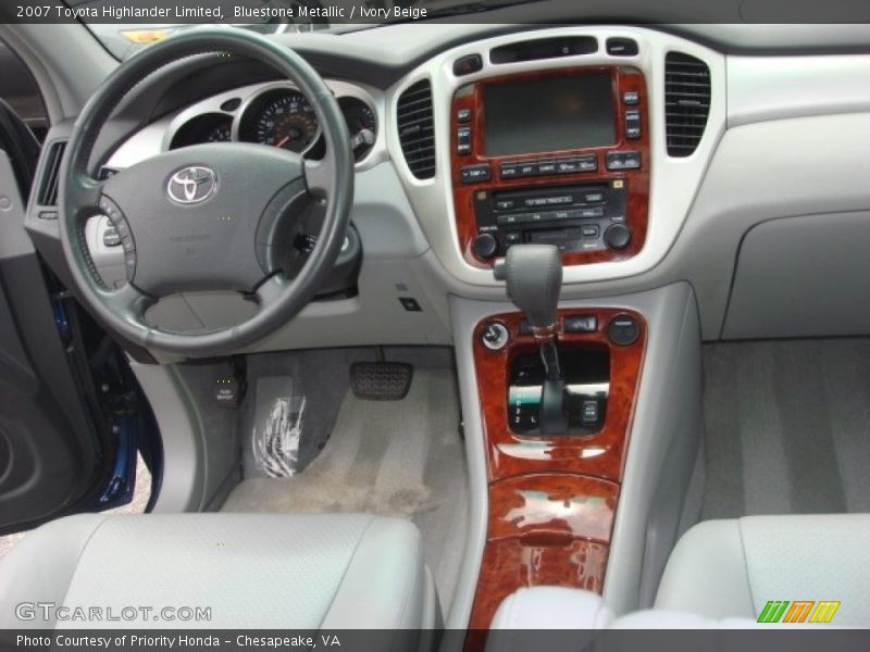 Bluestone Metallic / Ivory Beige 2007 Toyota Highlander Limited
