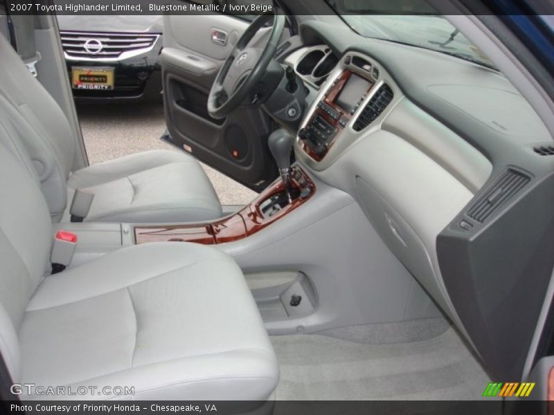 Bluestone Metallic / Ivory Beige 2007 Toyota Highlander Limited