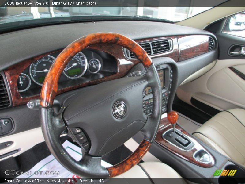 Lunar Grey / Champagne 2008 Jaguar S-Type 3.0